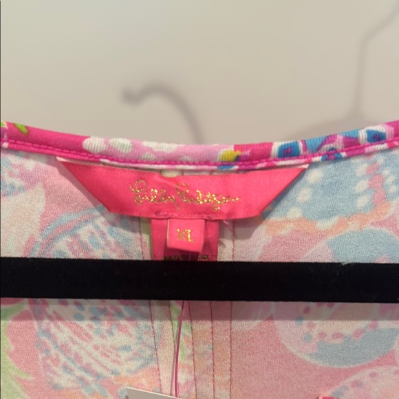 Lilly Pulitzer Pink and Blue Scoop Neck Sundress - Picture 6 of 6